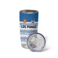 Argentina Rugby Custom Tumbler Cup Los Pumas Jaguar Race Style - Wonder Print Shop