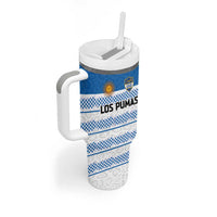 Argentina Rugby Custom Tumbler With Handle Los Pumas Jaguar Race Style - Wonder Print Shop