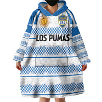 Argentina Rugby Custom Wearable Blanket Hoodie Los Pumas Jaguar Race Style - Wonder Print Shop