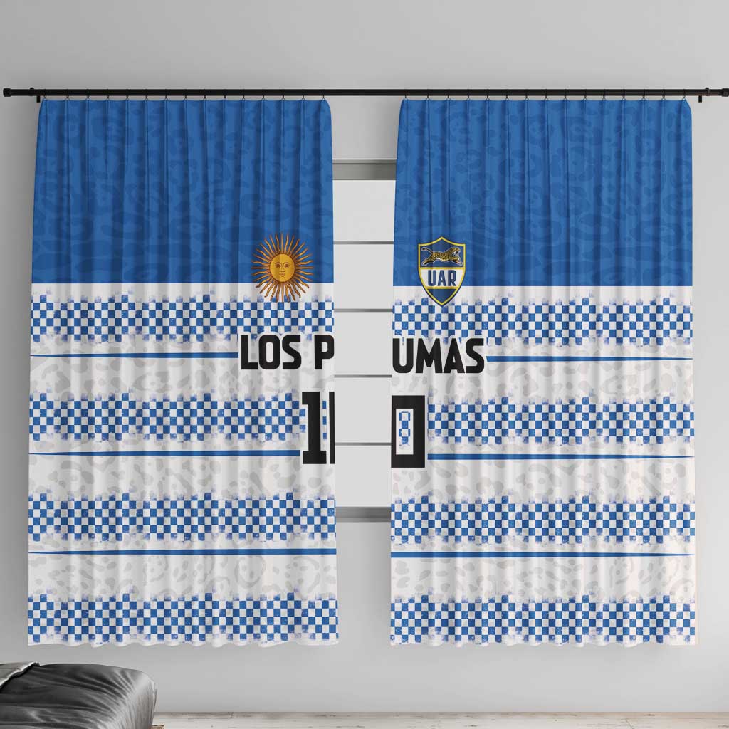 Argentina Rugby Custom Window Curtain Los Pumas Jaguar Race Style - Wonder Print Shop