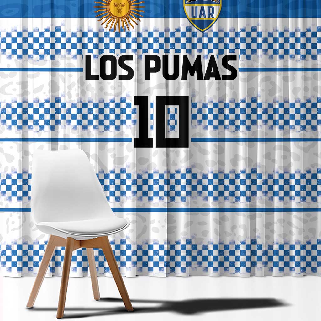Argentina Rugby Custom Window Curtain Los Pumas Jaguar Race Style - Wonder Print Shop