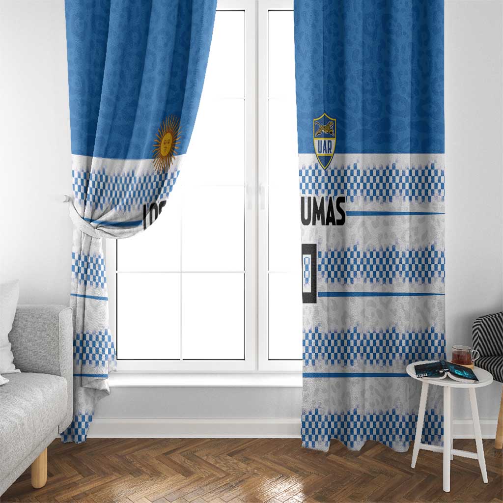 Argentina Rugby Custom Window Curtain Los Pumas Jaguar Race Style - Wonder Print Shop