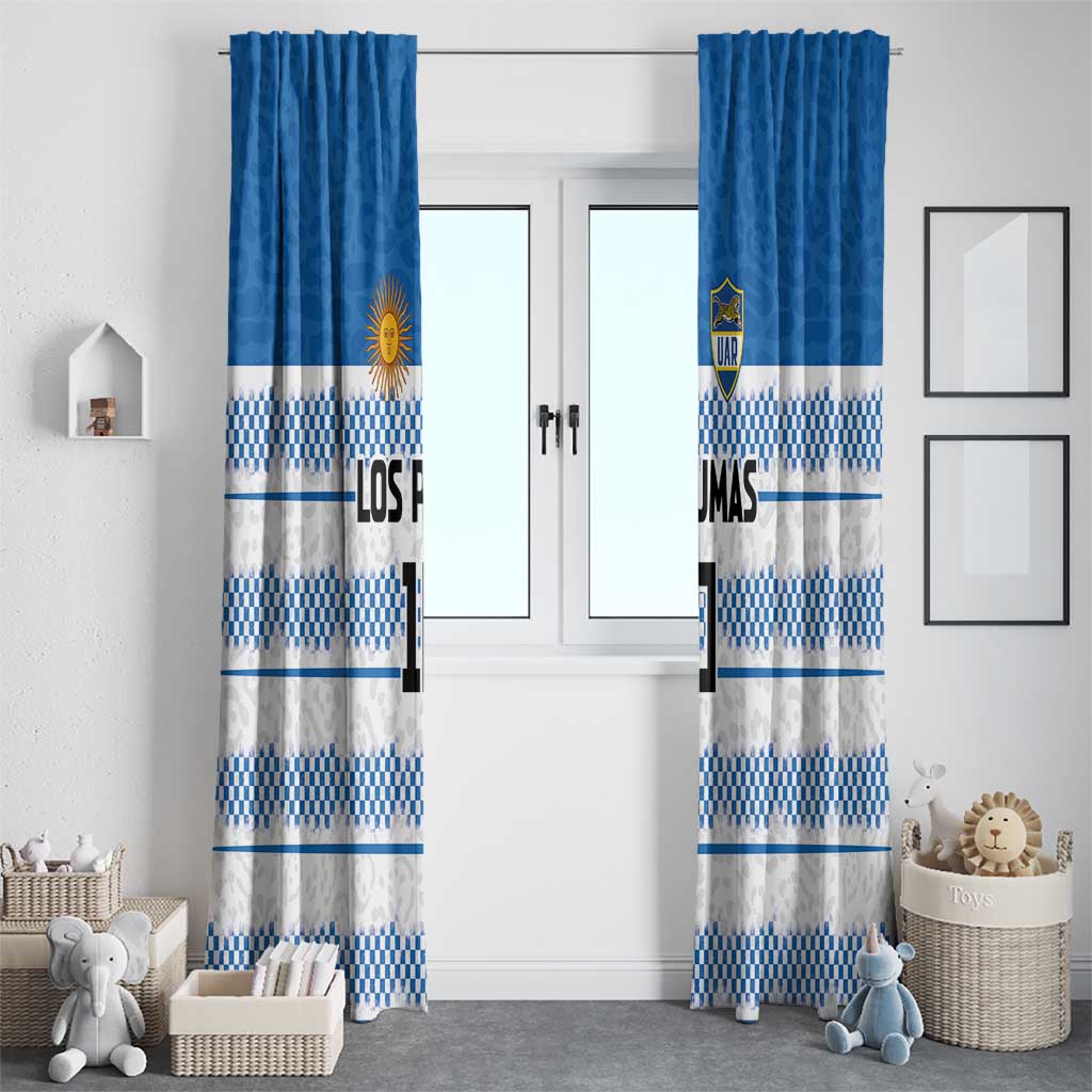 Argentina Rugby Custom Window Curtain Los Pumas Jaguar Race Style - Wonder Print Shop