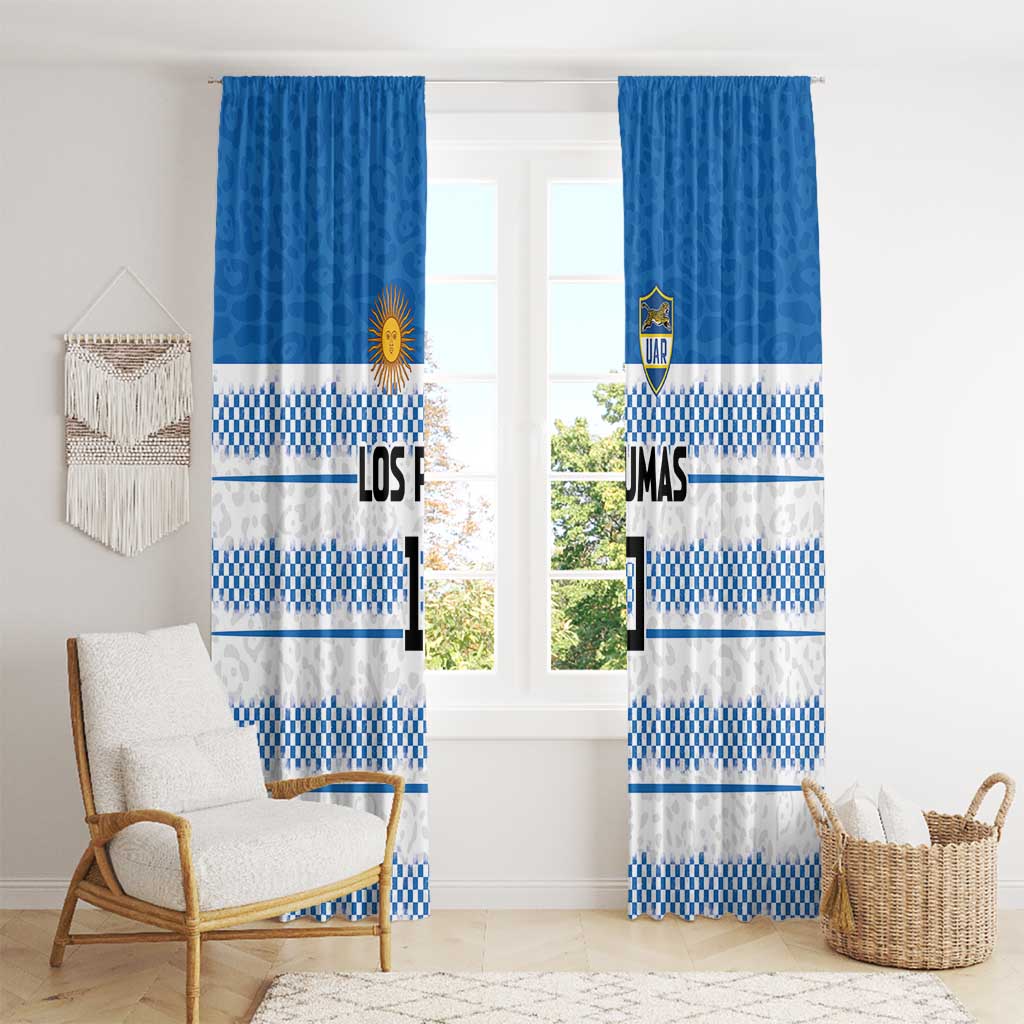 Argentina Rugby Custom Window Curtain Los Pumas Jaguar Race Style - Wonder Print Shop