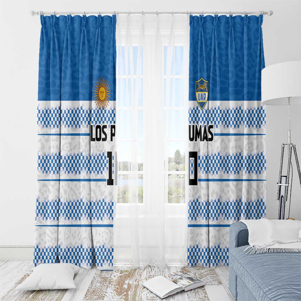 Argentina Rugby Custom Window Curtain Los Pumas Jaguar Race Style - Wonder Print Shop