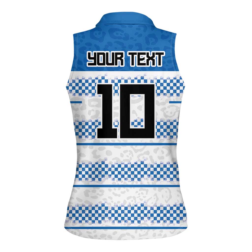 Argentina Rugby Custom Women Sleeveless Polo Shirt Los Pumas Jaguar Race Style - Wonder Print Shop