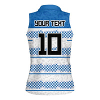 Argentina Rugby Custom Women Sleeveless Polo Shirt Los Pumas Jaguar Race Style - Wonder Print Shop