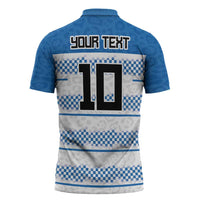 Argentina Rugby Custom Zipper Polo Shirt Los Pumas Jaguar Race Style - Wonder Print Shop