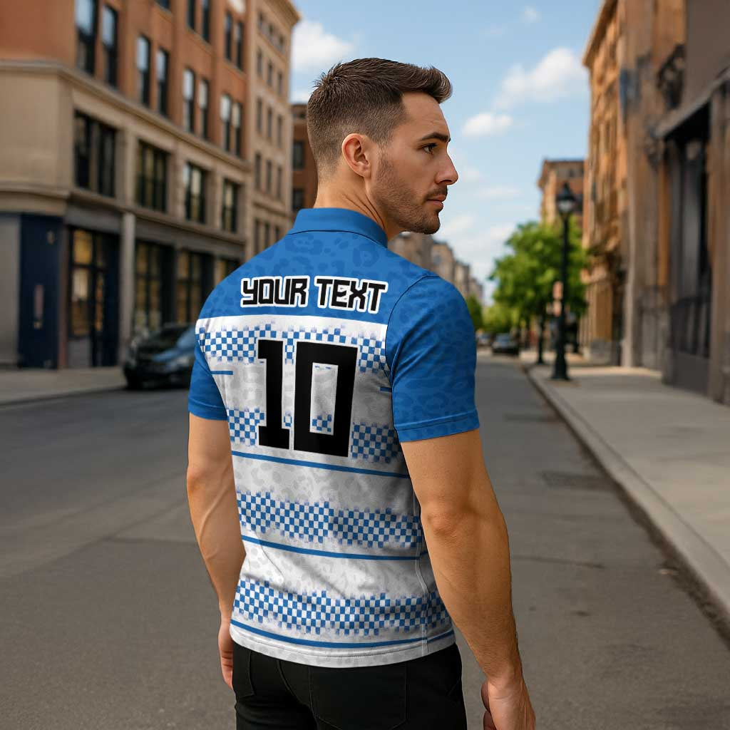 Argentina Rugby Custom Zipper Polo Shirt Los Pumas Jaguar Race Style - Wonder Print Shop