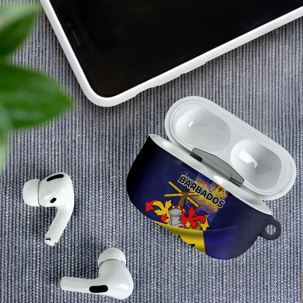 Barbados Independence Day AirPods Case Coat of Arms with Freedom Emblems - Wonder Print Shop
