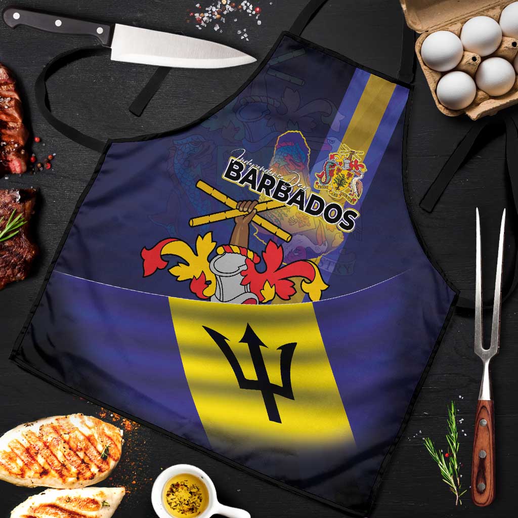 Barbados Independence Day Apron Coat of Arms with Freedom Emblems - Wonder Print Shop