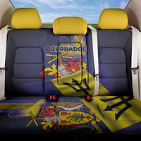 Barbados Independence Day Back Car Seat Cover Coat of Arms with Freedom Emblems - Wonder Print Shop