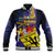 Barbados Independence Day Baseball Jacket Coat of Arms with Freedom Emblems - Wonder Print Shop
