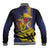 Barbados Independence Day Baseball Jacket Coat of Arms with Freedom Emblems - Wonder Print Shop