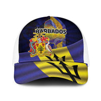 Barbados Independence Day Baseball Net Cap Coat of Arms with Freedom Emblems - Wonder Print Shop