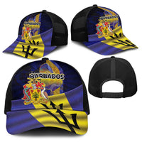 Barbados Independence Day Baseball Net Cap Coat of Arms with Freedom Emblems - Wonder Print Shop