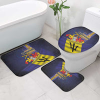 Barbados Independence Day Bathroom Set Coat of Arms with Freedom Emblems - Wonder Print Shop