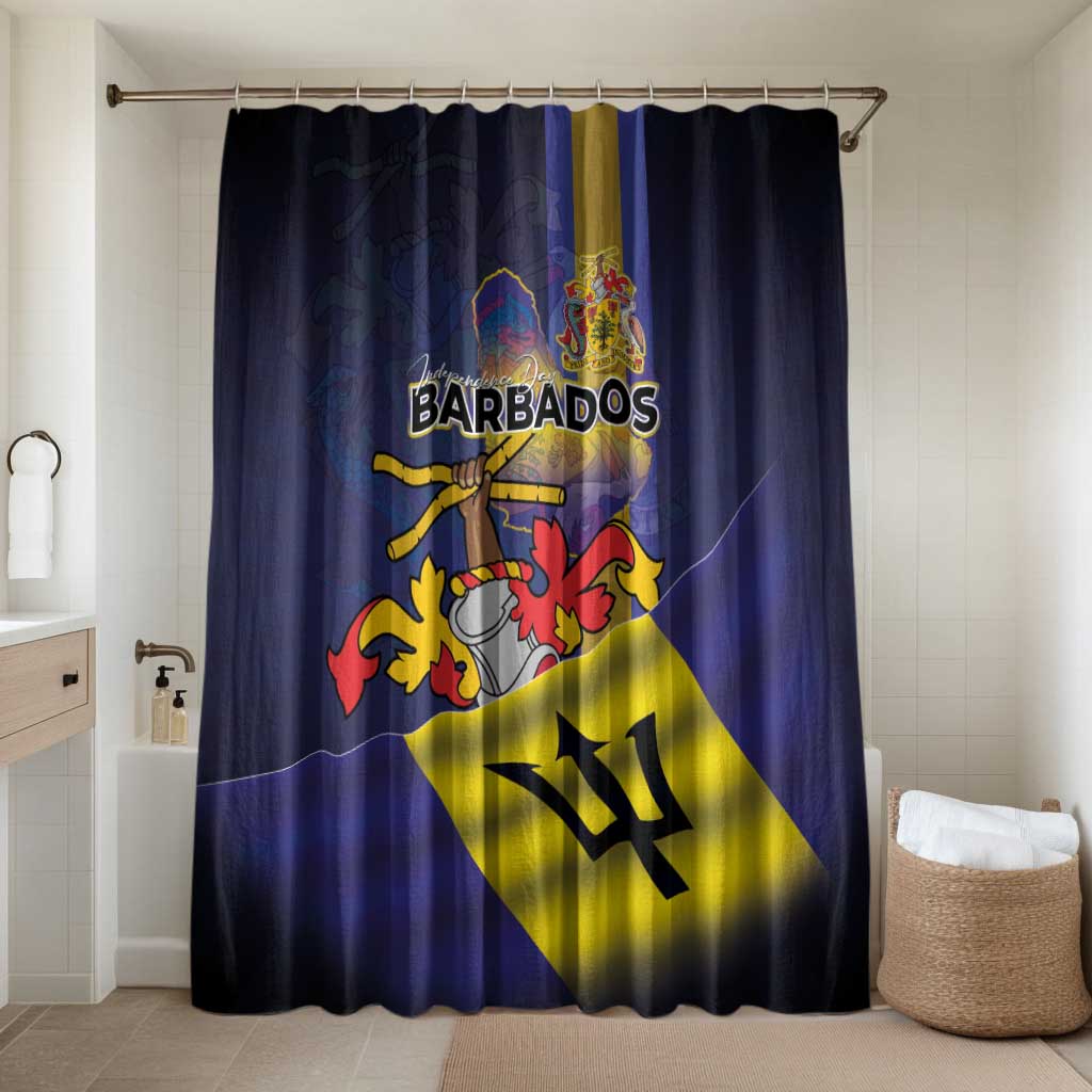 Barbados Independence Day Bathroom Set Coat of Arms with Freedom Emblems - Wonder Print Shop