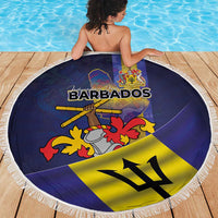 Barbados Independence Day Beach Blanket Coat of Arms with Freedom Emblems - Wonder Print Shop