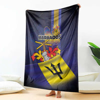 Barbados Independence Day Blanket Coat of Arms with Freedom Emblems - Wonder Print Shop