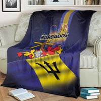 Barbados Independence Day Blanket Coat of Arms with Freedom Emblems - Wonder Print Shop