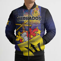 Barbados Independence Day Bomber Puffer Jacket Coat of Arms with Freedom Emblems - Wonder Print Shop
