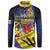 Barbados Independence Day Button Sweatshirt Coat of Arms with Freedom Emblems - Wonder Print Shop