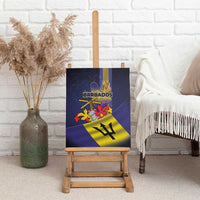 Barbados Independence Day Canvas Wall Art Coat of Arms with Freedom Emblems - Wonder Print Shop