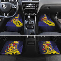 Barbados Independence Day Car Mats Coat of Arms with Freedom Emblems - Wonder Print Shop