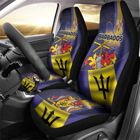 Barbados Independence Day Car Seat Cover Coat of Arms with Freedom Emblems - Wonder Print Shop