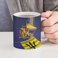 Barbados Independence Day Ceramic Mug Coat of Arms with Freedom Emblems - Wonder Print Shop