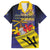 Barbados Independence Day Family Matching Off Shoulder Maxi Dress and Hawaiian Shirt Coat of Arms with Freedom Emblems - Wonder Print Shop