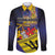 Barbados Independence Day Family Matching Off Shoulder Short Dress and Hawaiian Shirt Coat of Arms with Freedom Emblems - Wonder Print Shop