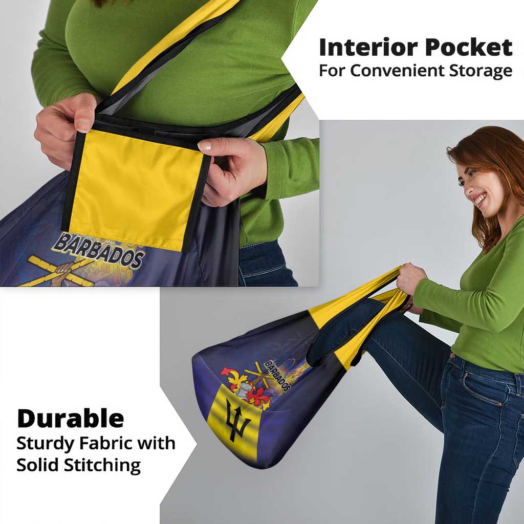 Barbados Independence Day Grocery Bag Coat of Arms with Freedom Emblems - Wonder Print Shop