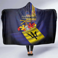 Barbados Independence Day Hooded Blanket Coat of Arms with Freedom Emblems - Wonder Print Shop