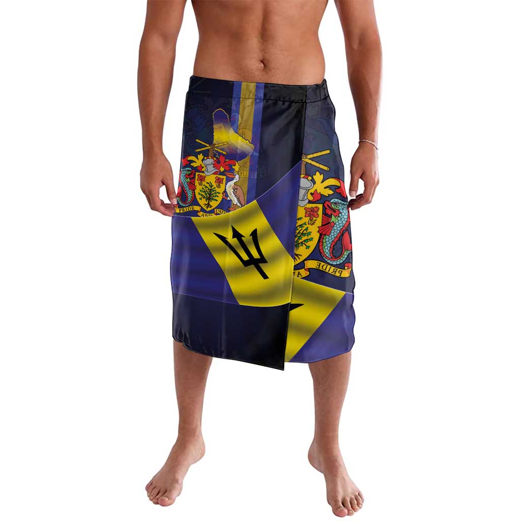 Barbados Independence Day Lavalava Coat of Arms with Freedom Emblems - Wonder Print Shop