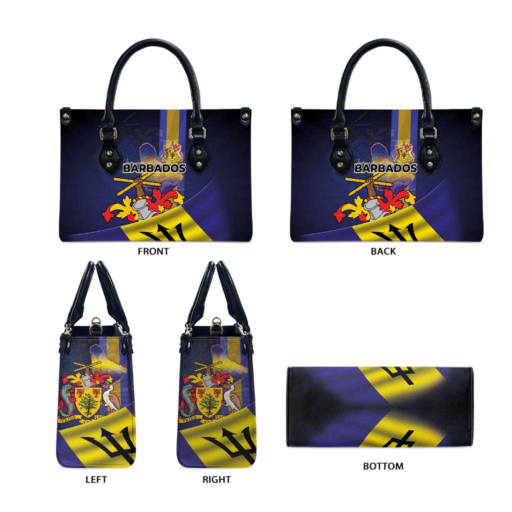 Barbados Independence Day Leather Bag Coat of Arms with Freedom Emblems - Wonder Print Shop