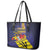 Barbados Independence Day Leather Tote Bag Coat of Arms with Freedom Emblems - Wonder Print Shop