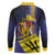 Barbados Independence Day Long Sleeve Polo Shirt Coat of Arms with Freedom Emblems - Wonder Print Shop
