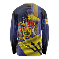 Barbados Independence Day Long Sleeve Shirt Coat of Arms with Freedom Emblems - Wonder Print Shop