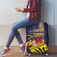 Barbados Independence Day Luggage Cover Coat of Arms with Freedom Emblems - Wonder Print Shop
