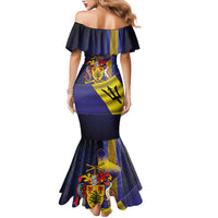 Barbados Independence Day Mermaid Dress Coat of Arms with Freedom Emblems - Wonder Print Shop