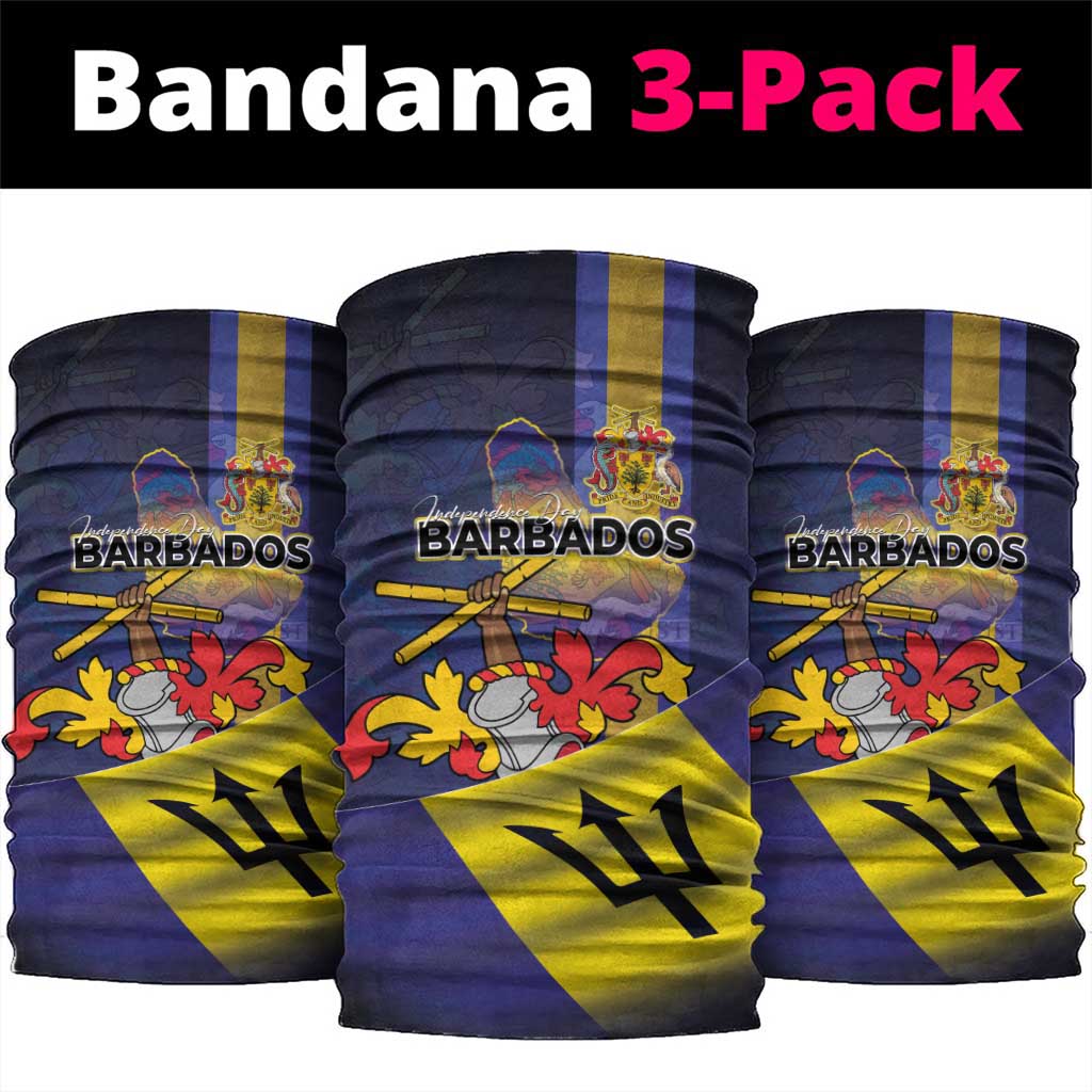 Barbados Independence Day Neck Gaiter Coat of Arms with Freedom Emblems - Wonder Print Shop