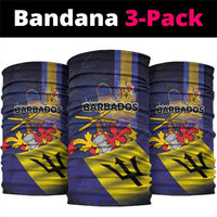 Barbados Independence Day Neck Gaiter Coat of Arms with Freedom Emblems - Wonder Print Shop
