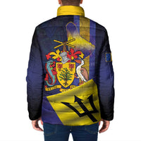 Barbados Independence Day Padded Jacket Coat of Arms with Freedom Emblems - Wonder Print Shop