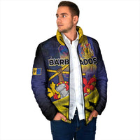 Barbados Independence Day Padded Jacket Coat of Arms with Freedom Emblems - Wonder Print Shop