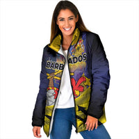 Barbados Independence Day Padded Jacket Coat of Arms with Freedom Emblems - Wonder Print Shop