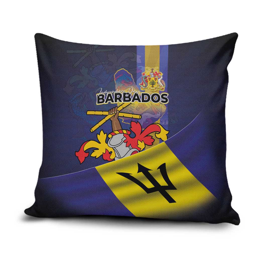 Barbados Independence Day Pillow Cover Coat of Arms with Freedom Emblems - Wonder Print Shop
