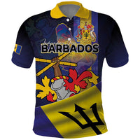 Barbados Independence Day Polo Shirt Coat of Arms with Freedom Emblems - Wonder Print Shop
