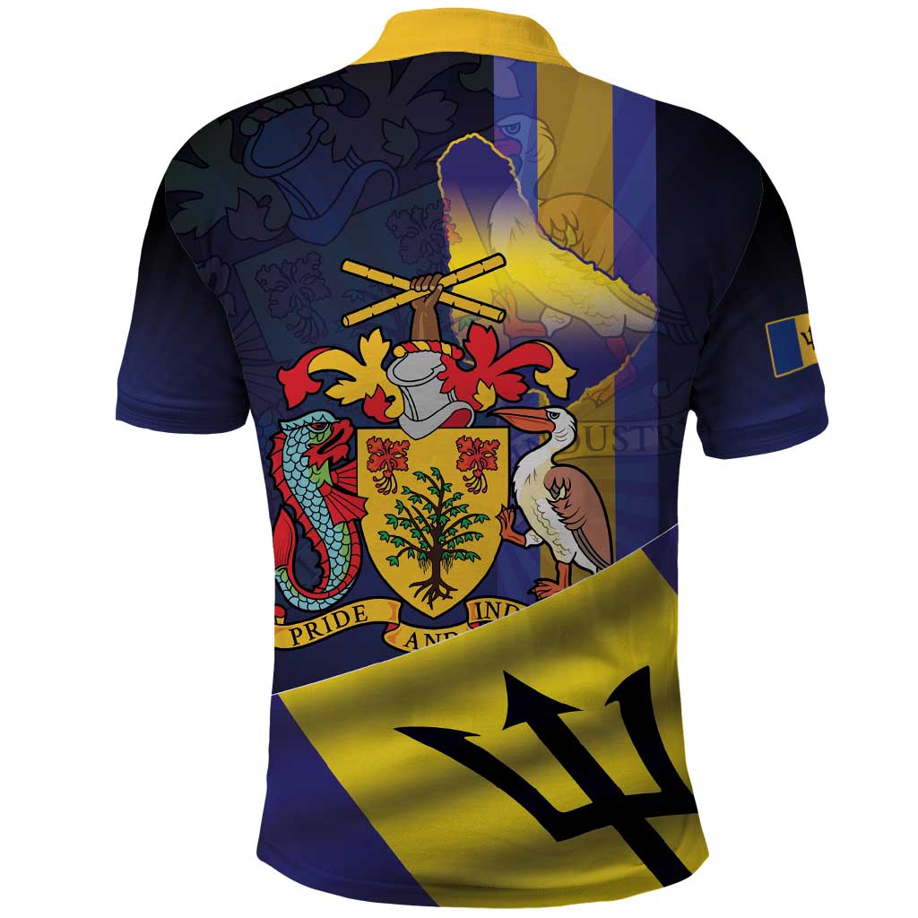 Barbados Independence Day Polo Shirt Coat of Arms with Freedom Emblems - Wonder Print Shop